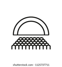 Concerto stage vector with seats