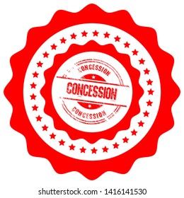 Concession round stamp. discount label,stamp,seal. 