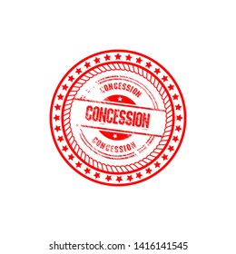 Concession round stamp. discount label,stamp,seal. 