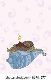 Tarjeta Conch Diwali