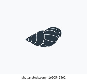 Conch icon isolated on clean background. Conch icon concept drawing icon in modern style. Vector illustration for your web mobile logo app UI design.