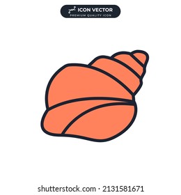 conch icon symbol template for graphic and web design collection logo vector illustration