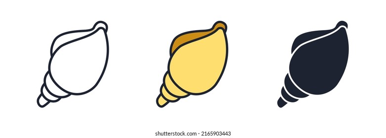 conch icon symbol template for graphic and web design collection logo vector illustration