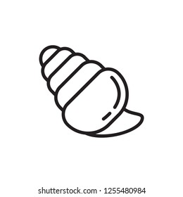 conch icon vector design line style