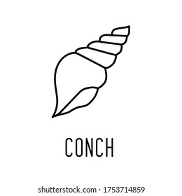 Conch line icon. Vector illustration