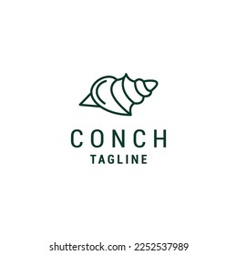 Conch logo design icon vector