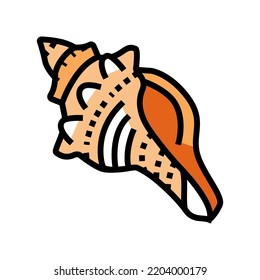 conch sea shell beach color icon vector. conch sea shell beach sign. isolated symbol illustration