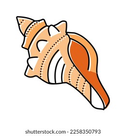 conch sea shell beach color icon vector. conch sea shell beach sign. isolated symbol illustration