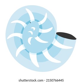 Conch or sea shell, exotic marine and nautical decoration. Underwater creature and marine dwellers. Shellfish or mollusk, maritime wildlife and aquarium adornment. Vector in flat style illustration