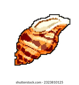 conch sea shell game pixel art retro vector. bit conch sea shell. old vintage illustration