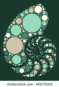 conch shape vector design by color point