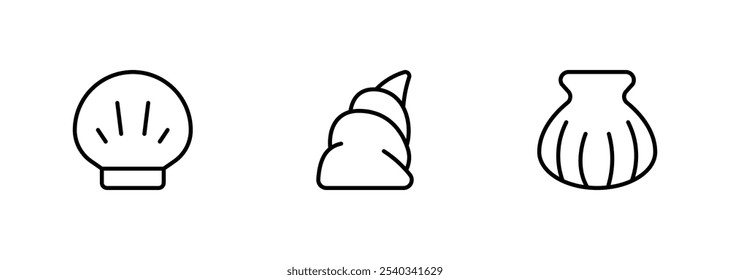 conch shell icon. sea and ocean symbol. isolated vector image in simple style