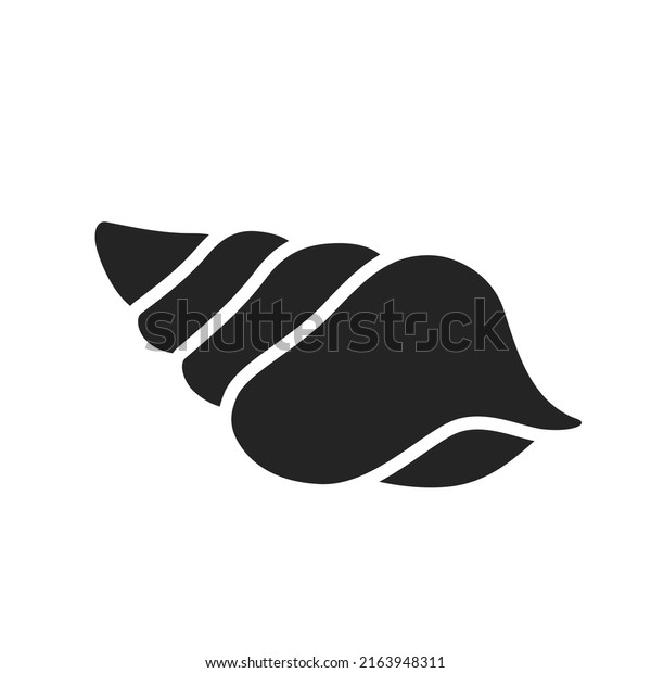 conch shell icon. sea and ocean symbol. isolated\
vector image in simple\
style