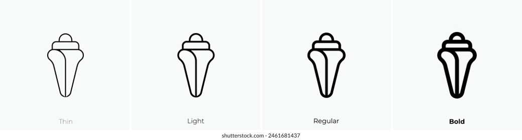 conch shell icon. Thin, Light Regular And Bold style design isolated on white background