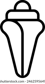 conch shell icon. Thin linear style design isolated on white background