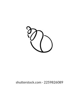 Conch Shell Line Style Icon Design