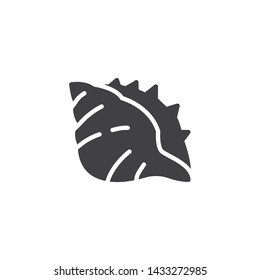 Conch shell vector icon. filled flat sign for mobile concept and web design. Seashell glyph icon. Travel symbol, logo illustration. Vector graphics