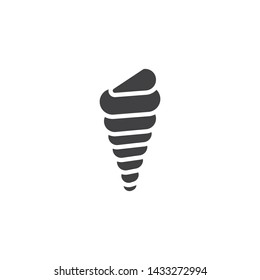 Conch shell vector icon. filled flat sign for mobile concept and web design. Seashell glyph icon. Travel symbol, logo illustration. Vector graphics