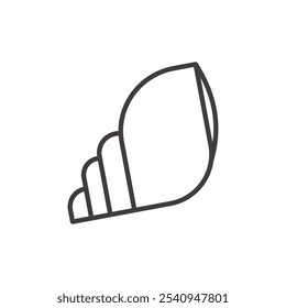Conch stroke icon in black