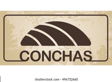 Conchas - Mexican sweet bread - vector