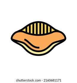conchiglie pasta color icon vector. conchiglie pasta sign. isolated symbol illustration
