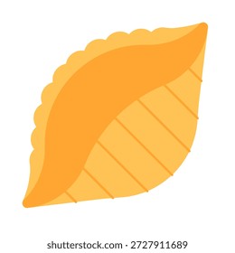 Concha de massa Conchiglie. Forma de massa de concha italiana. Ingrediente alimentar tradicional. Ilustração do vetor de simplicidade, isolada.