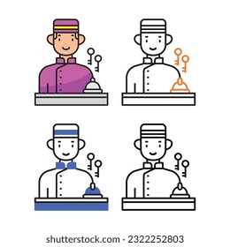 Concierge Avatar-Design in vier Varianten Farbe