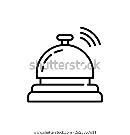 Concierge Bell with Ringing Motion Icon for Customer Service