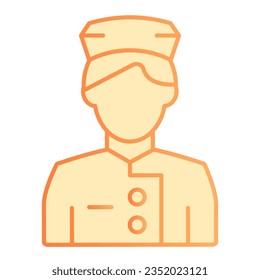 Concierge flat icon. Butler orange icons in trendy flat style. Service gradient style design, designed for web and app. Eps 10