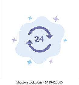 Concierge, Hotel, None, Round The Clock, Service, Stop Blue Icon on Abstract Cloud Background
