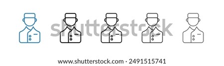Concierge icon in black and blue