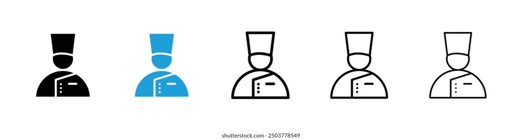 Concierge icon in black and blue colors