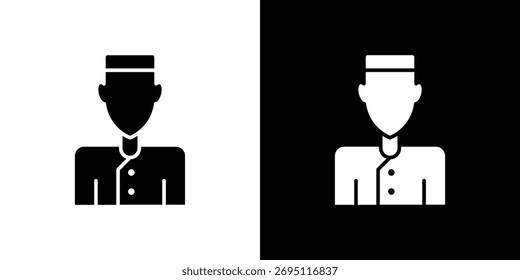 Concepto de icono de conserjería. icono de silueta.