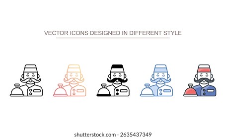 Concierge icon design with white background stock illustration
