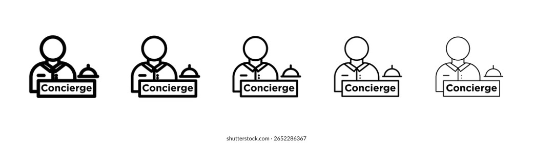 Concierge icon filled flat sign concept for web design.