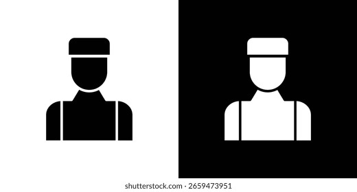 Icono de conserje del paquete de Vector de diseño de estilo glifo