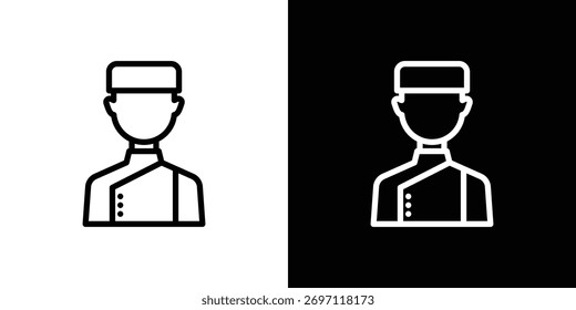 Logotipo del icono del conserje. Ilustración vectorial. Ilustración EPS.