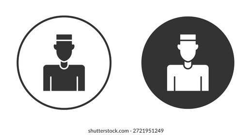 Ícone de concierge silhueta forma gráfico simples clipart símbolos