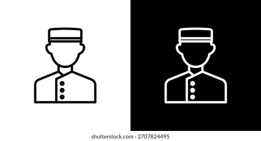 Concierge icon symbol in thin line, outline and stroke style for apps