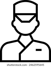 concierge icon. Thin linear style design isolated on white background