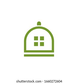 Concierge logo, Reception bell icon. Hotel service sign. Line vector logo for websites and apps mobile minimalistic flat design