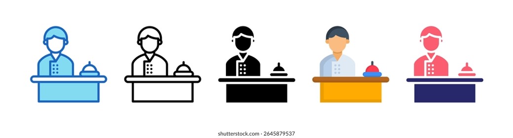 Concierge Multiple Style Icon Set Collection.