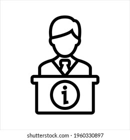 Concierge receptionist vector icon symbol design