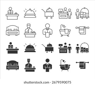 Concierge Service icon Vector set