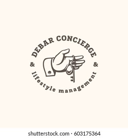 Concierge Service. Logo Template.