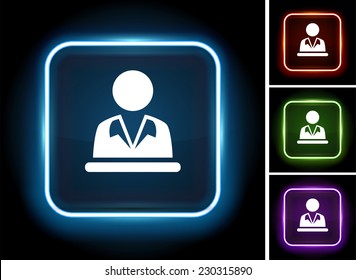 Concierge Service on Glow Square Button
