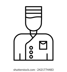 Concierge Vector Line Icon Design