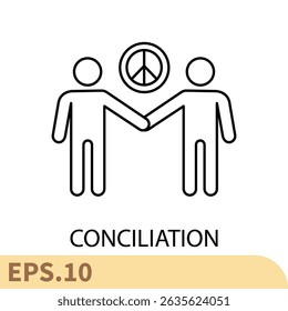 conciliation icons  symbol vector elements for infographic web