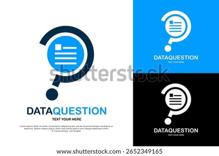Concise data analysis logo with a document icon in a question mark.