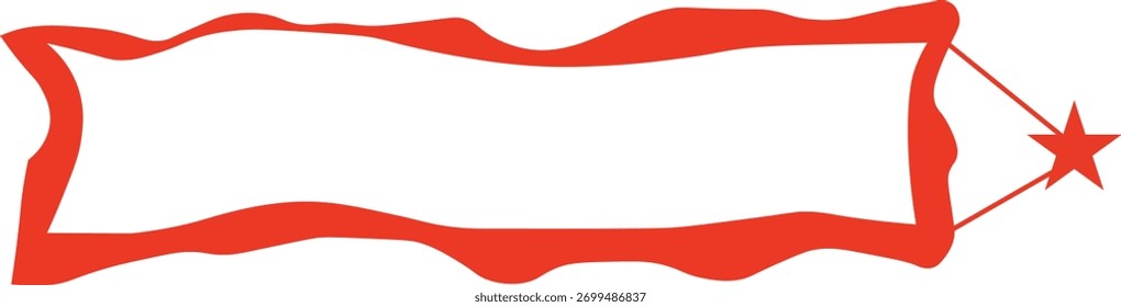 Concise Red Irregular Border vector